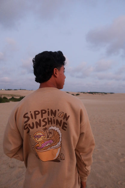 Pebble Brown Sippin' On Sunshine Crewneck
