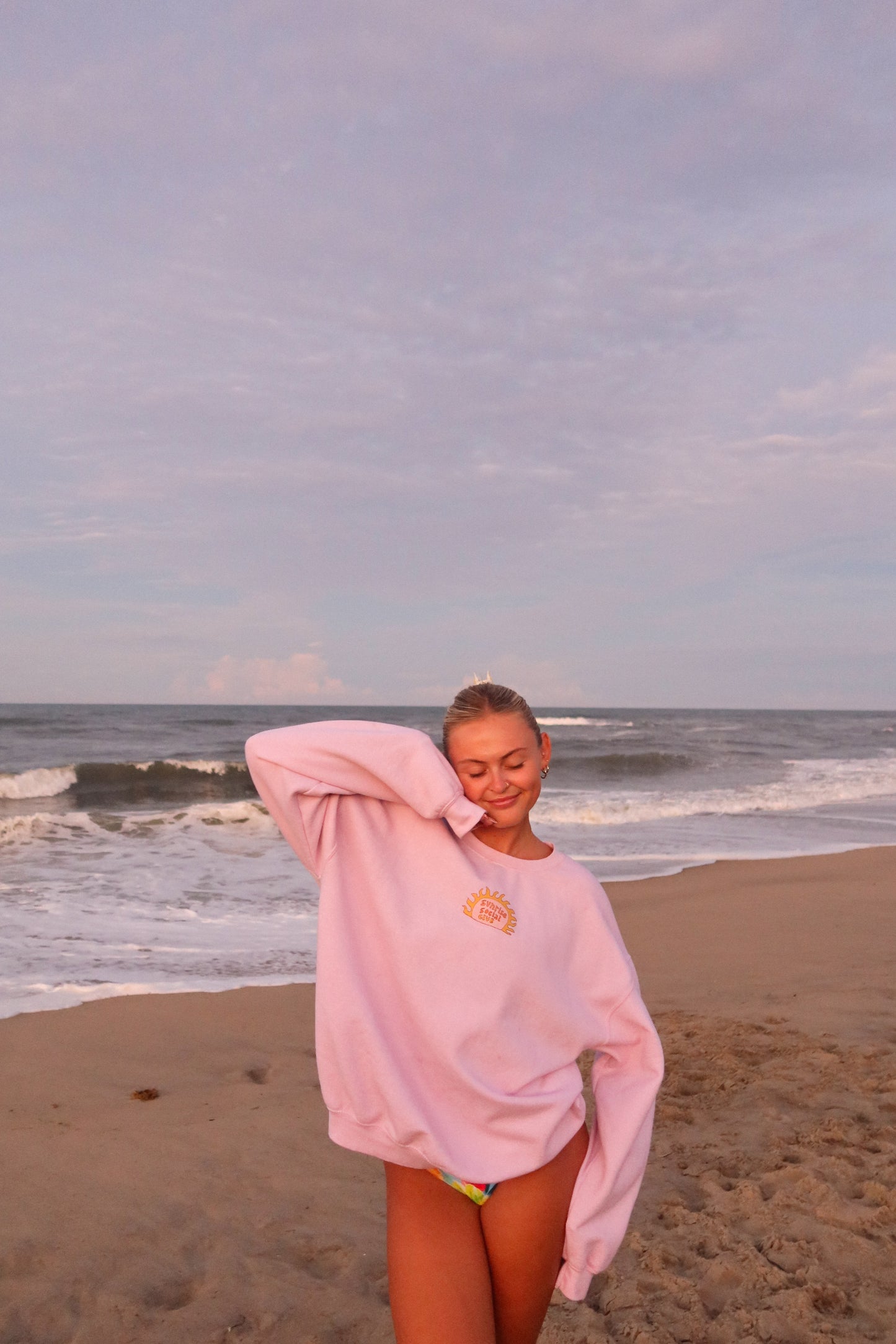 Light Pink Sippin' On Sunshine Crewneck