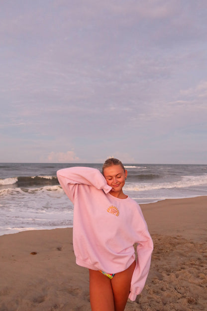 Light Pink Sippin' On Sunshine Crewneck
