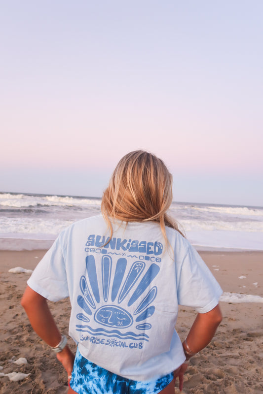 Light Blue Cropped Shirt