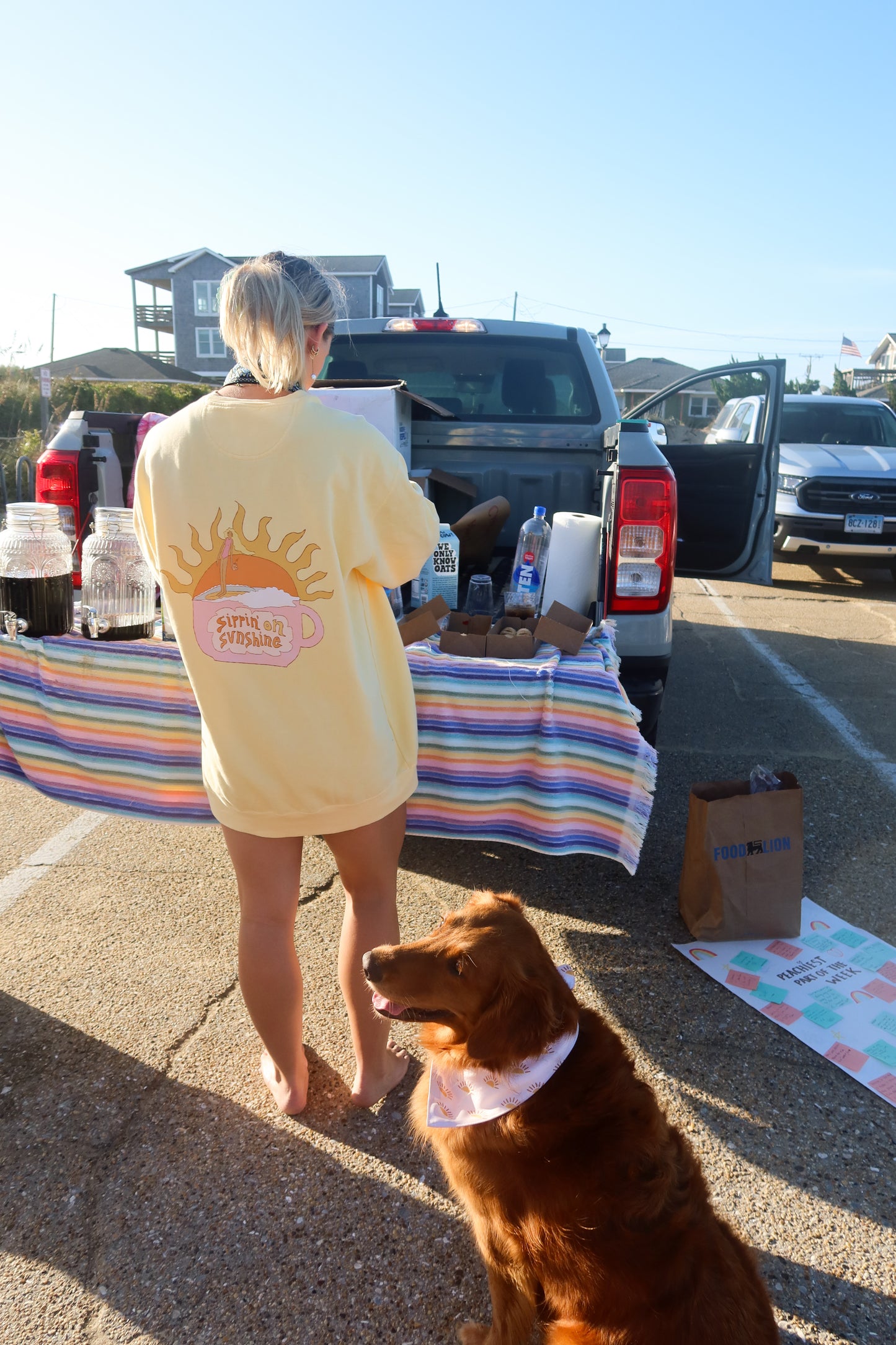 Butter Yellow Sippin' On Sunshine Crewneck