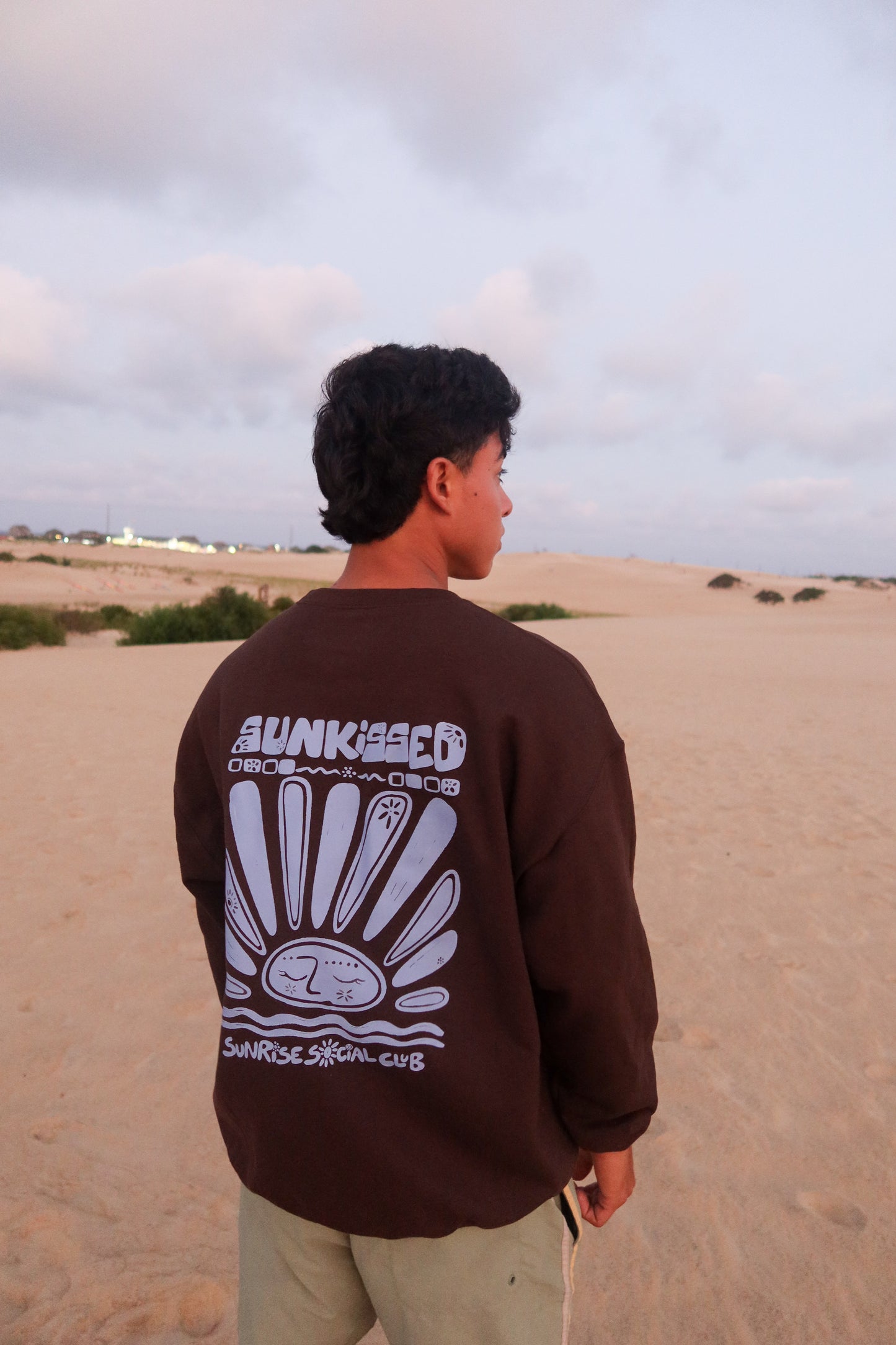 Brown + Blue Sunkissed Crewneck