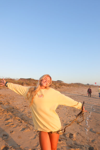 Butter Yellow Sippin' On Sunshine Crewneck