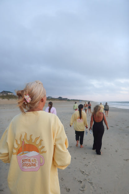 Butter Yellow Sippin' On Sunshine Crewneck