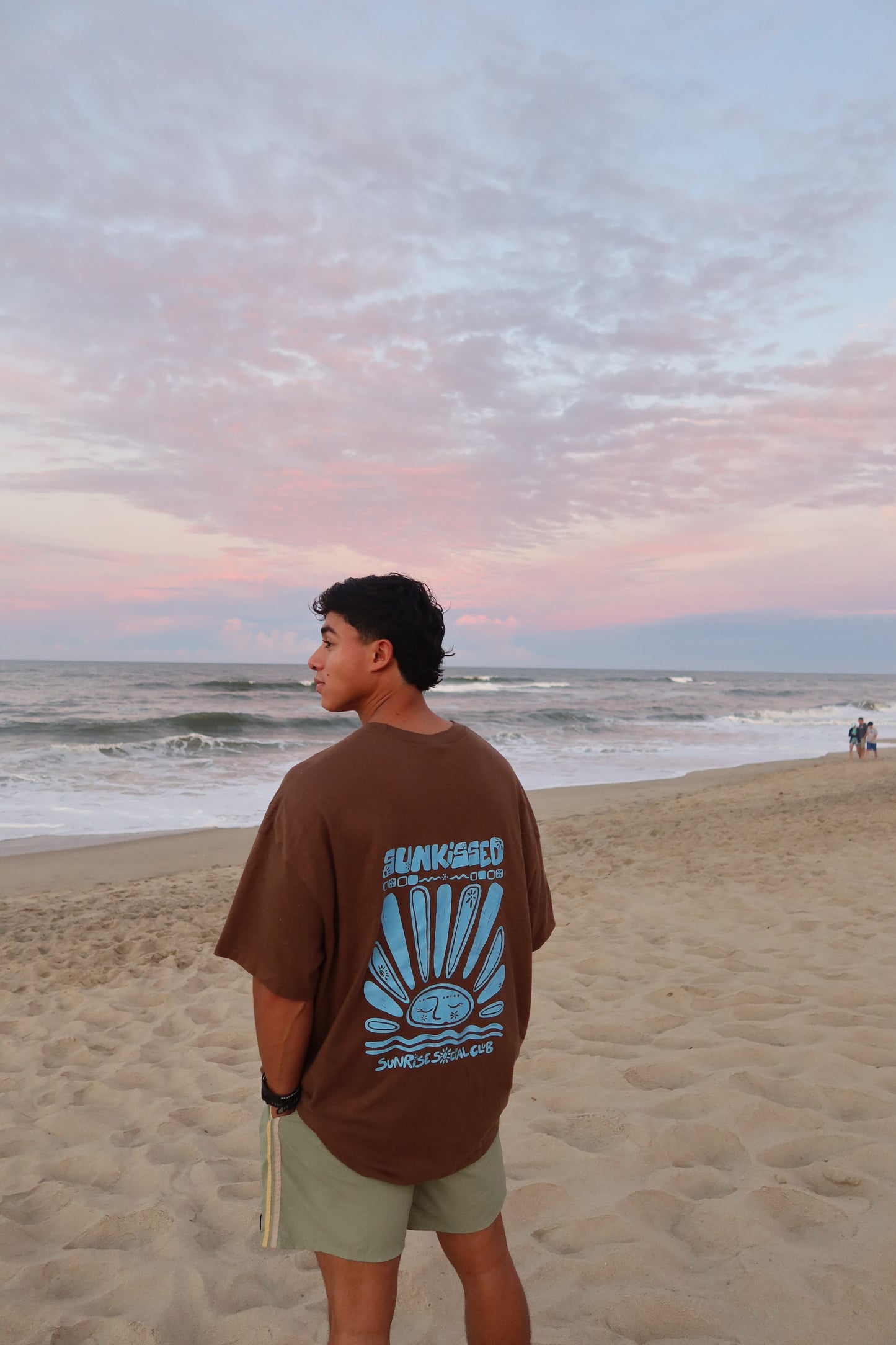 Brown + Blue Sunkissed Oversized Shirt