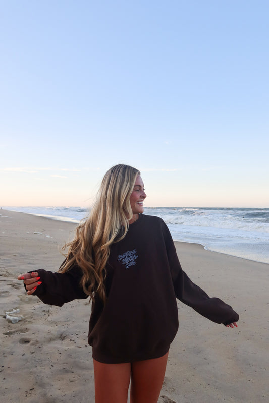 Brown + Blue Sunkissed Crewneck