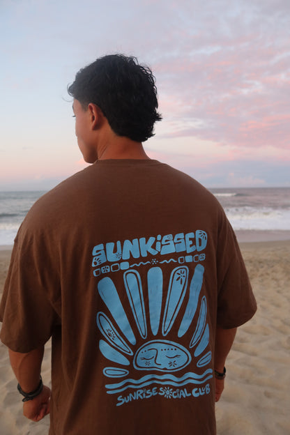 Brown + Blue Sunkissed Oversized Shirt