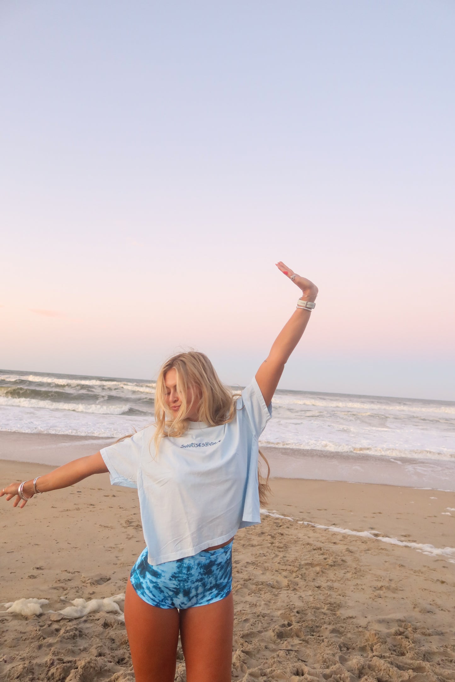 Light Blue Cropped Shirt