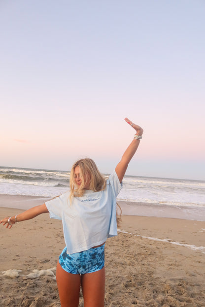 Light Blue Cropped Shirt