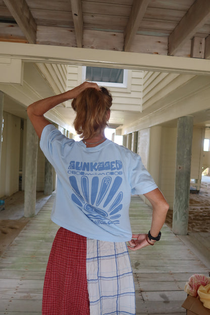 Light Blue Cropped Shirt