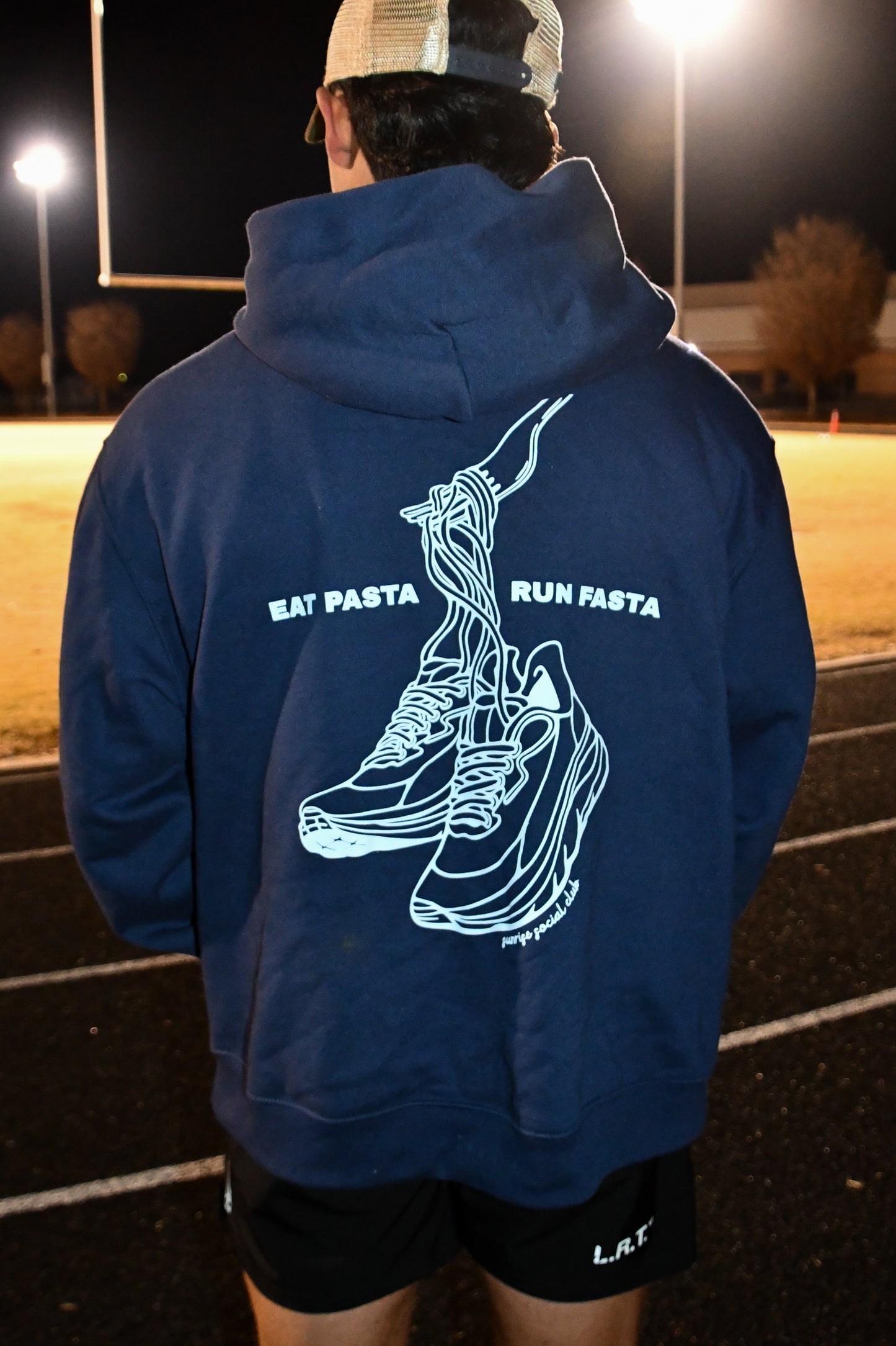 Navy Pasta Hoodie