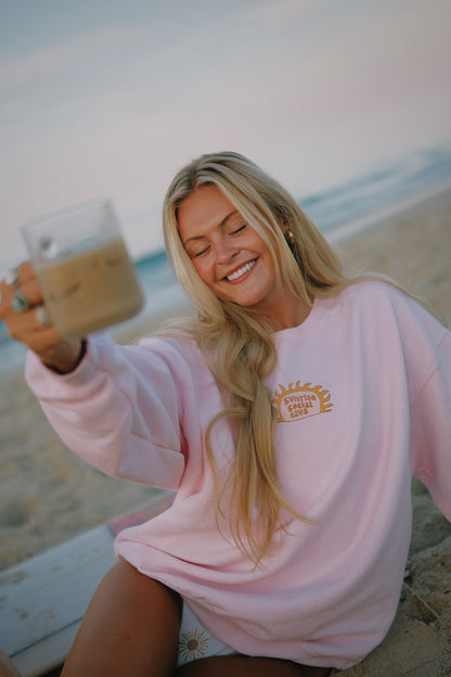 Light Pink Sippin' On Sunshine Crewneck