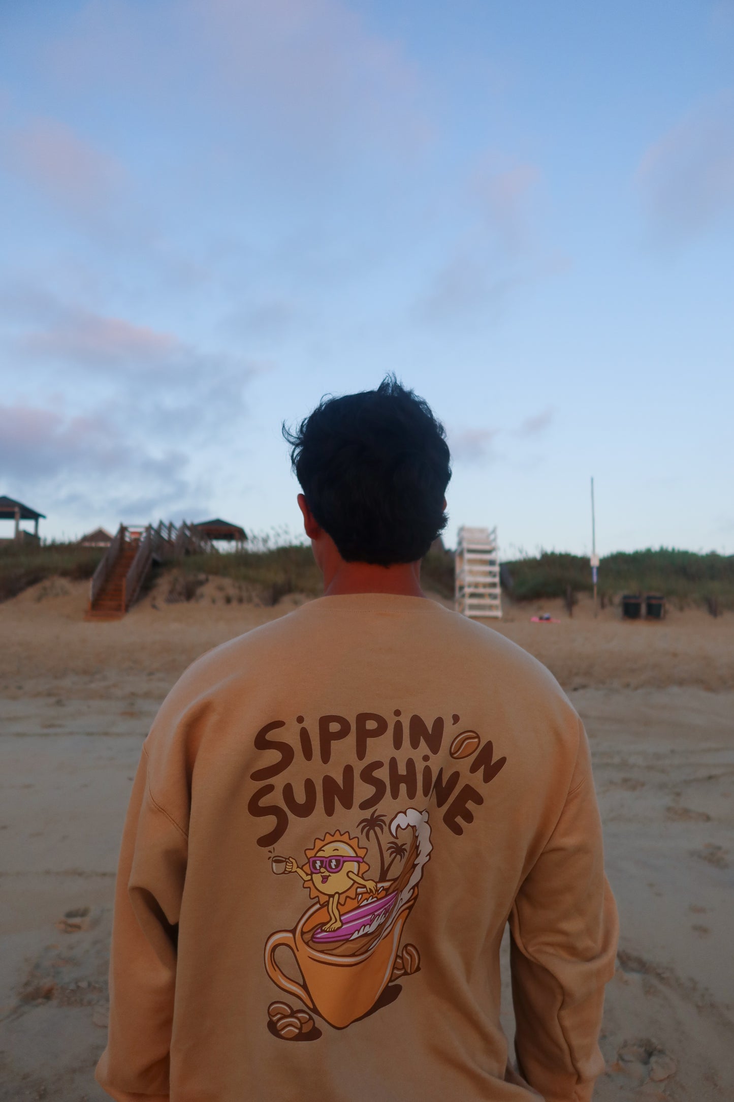 Pebble Brown Sippin' On Sunshine Crewneck