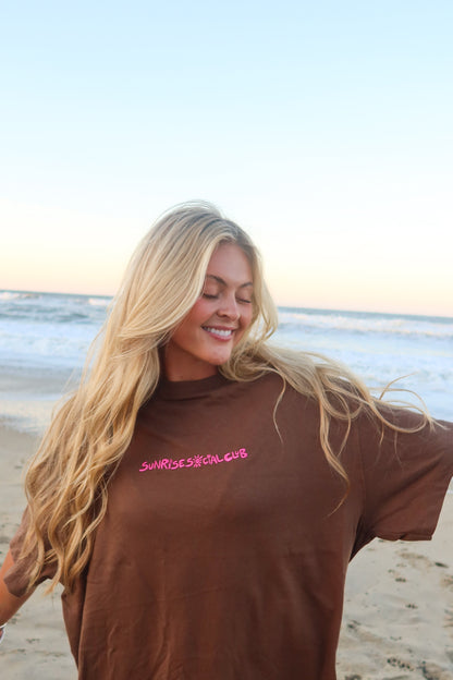 Brown + Pink Chase The Sun Oversized Shirt