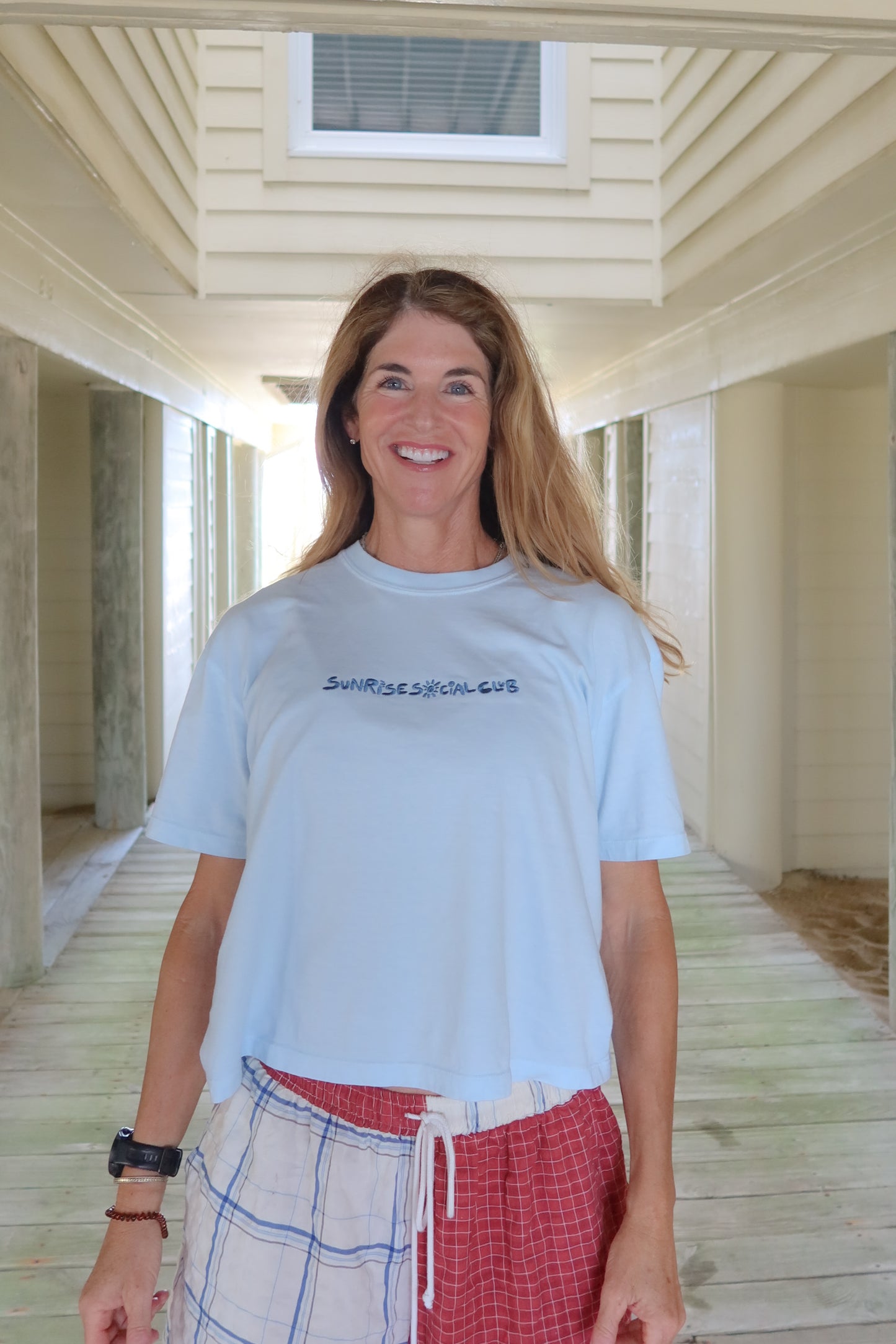 Light Blue Cropped Shirt